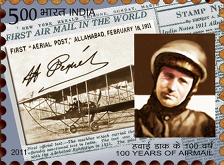 Indian Postage Stamp on 100 Years Of Airmail