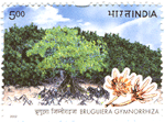 Indian Postage Stamp on Brugueria Gymnorrhiza