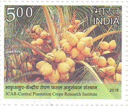 Indian Postage Stamp on ICAR- Central Plantation Crops Research Institute