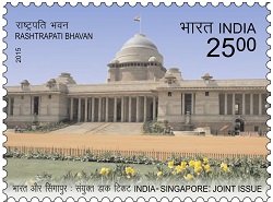 Indian Postage Stamp on India-Singapore