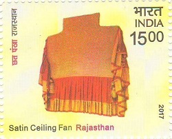 Indian Postage Stamp on INDIAN HAND FAN