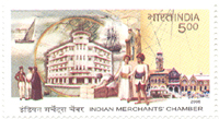 Indian Postage Stamp on Indian Merchants Chamber    Denomination  Inr 05.00