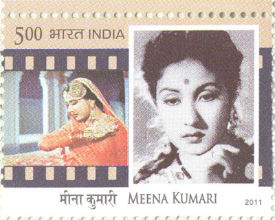 Indian Postage Stamp on Legendary Heroines Of India 
 Meena Kumari