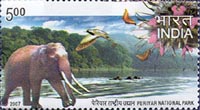 Indian Postage Stamp on National Parks Of India - Periyar National Park