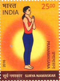 Indian Postage Stamp on SURYA NAMASKAR