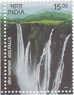 Indian Postage Stamp on Waterfalls Of India Jogfalls